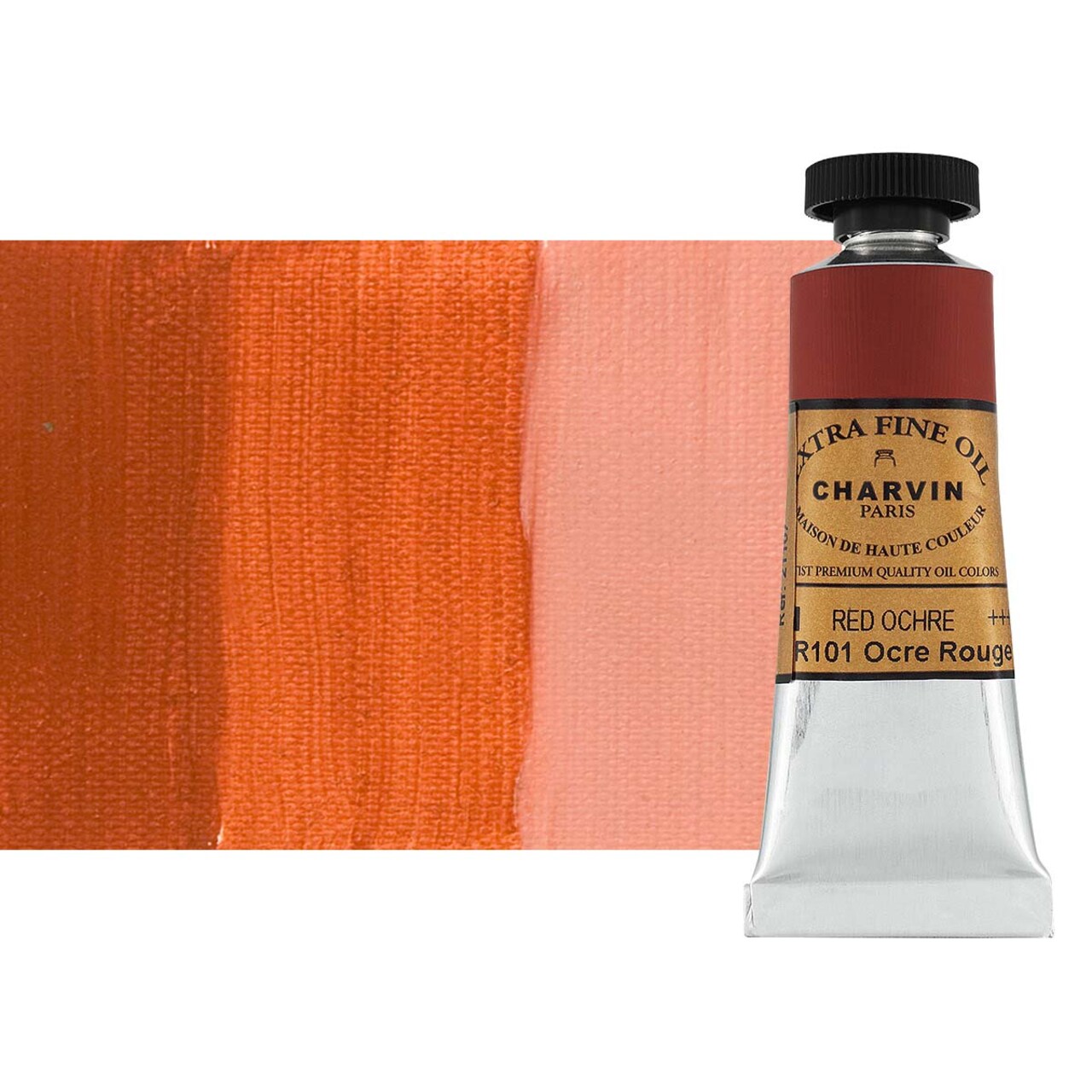 Charvin Extra Fine Oil Paint, Red Ochre 20 ml - Triple-Milled, Rich Texture, Poppy Oil-Based, Light-Fast, Handmade, Archival Quality